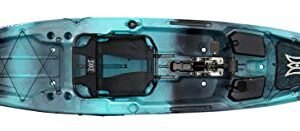 Perception Pescador Pilot 12 | Sit on Top Fishing Kayak with Pedal Drive | Adjustable Lawn Chair Seat and Tackle Storage Areas | 12'