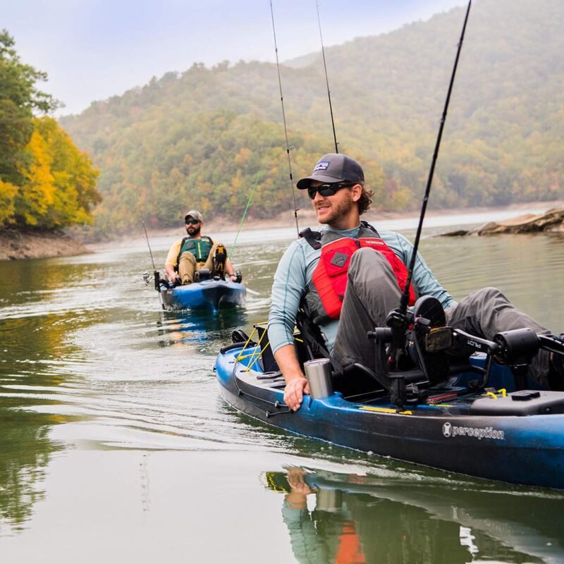 Perception Pescador Pilot 12 | Sit on Top Fishing Kayak with Pedal Drive | Adjustable Lawn Chair Seat and Tackle Storage Areas | 12' - Image 10