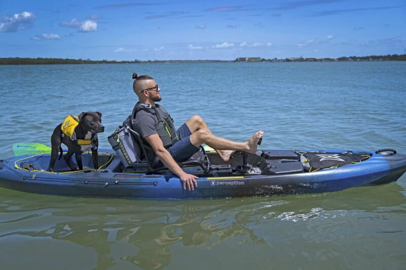 Perception Pescador Pilot 12 | Sit on Top Fishing Kayak with Pedal Drive | Adjustable Lawn Chair Seat and Tackle Storage Areas | 12' - Image 7