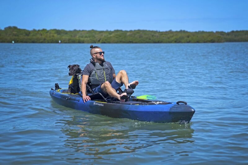 Perception Pescador Pilot 12 | Sit on Top Fishing Kayak with Pedal Drive | Adjustable Lawn Chair Seat and Tackle Storage Areas | 12' - Image 5